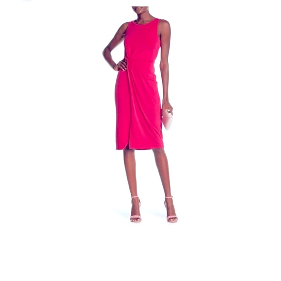 Rachel Rachel Roy NWT Fuchsia Pink Twist Front Tank Dress Size M - Picture 3 of 10